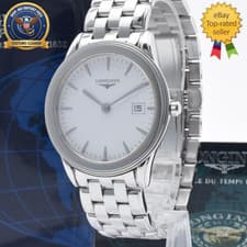 [ NEAR MINT ] LONGINES L4.736.4 Flagship Date White Dial 36mm Quartz Men's Watch