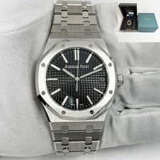 New Audemars Piguet Royal Oak 15510ST 41MM Black Stainless Steel Box Papers