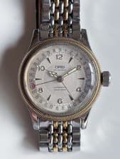 Oris Big Crown Pointer Date 7463 Auto Gold Steel Watch Swiss Working From Japan