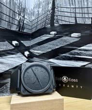 Bell & Ross BR 03-92 Phantom Black Ceramic Auto Watch Full Set Box Card