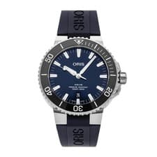 Oris Aquis Date 01 Steel Auto 43mm Blue Rubber Strap 733 7730 4135-07 4 24 65EB