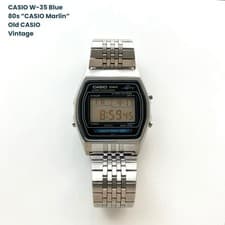 CASIO W-35 80s CASIO Marlin Blue Vintage Watch
