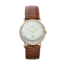 Vintage Hamilton 10k GF 33 mm Silver Dial Leather Manual Wind Wrist Watch