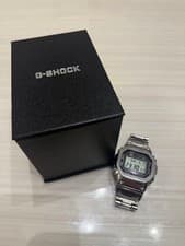 Casio G-SHOCK Full Metal Silver Digital Watch Bluetooth Used G407