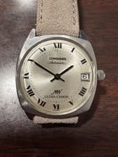 Longines Ultra-Chron Automatic Date Mens Watch Roman Dial RUNS Needs Service
