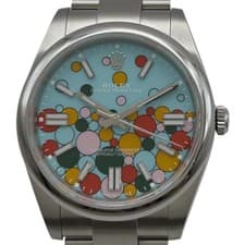 ROLEX OYSTER PERPETUAL 41 124300 Celebration Motif/Turquoise Blue #OK108