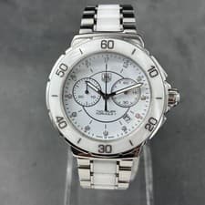 TAG Heuer Formula 1 CAH1211 Chronograph 12P Diamond Men's Quartz Watch White