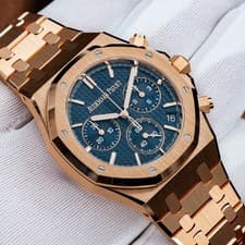 Audemars Piguet Royal Oak Full Rose Gold 41mm Blue 26240OR