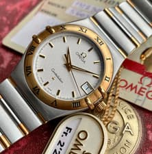 Omega Constellation Manhattan Ref 1312.30 18K Gold & Steel Mint Box & Papers