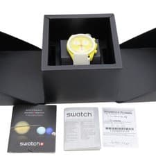 OMEGA × Swatch Mission to the Sun SO33J100 Bioceramic Yellow x White Boxed Card