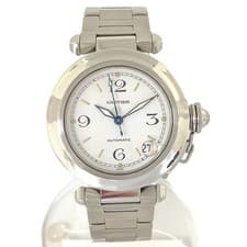 CARTIER Pasha C Date W31015M7 White Dial Body Only Wrist Circumference 19cm