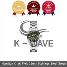 Hamilton Khaki Field 38mm Stainless Steel Green Express / Genuine