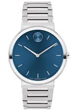 MOVADO BOLD HORIZON 3601201 BLUE DIAL SILVER  BRACELET SWISS 40MM MENS WATCH