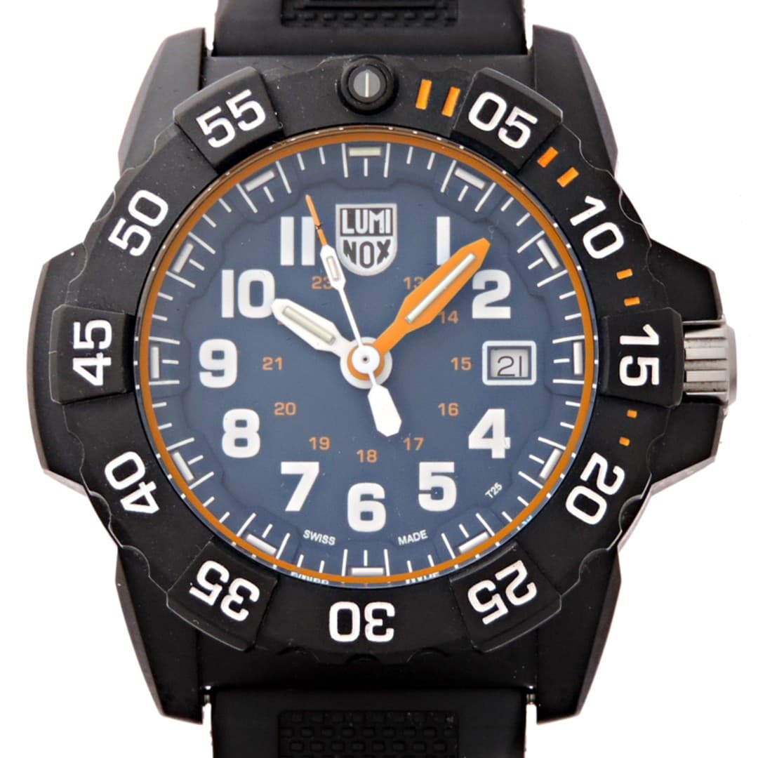 Luminox Navy Seals 3500 Series Carbon Watch Blue Used From Japan
