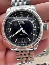 Vintage Swiss ORIS Automatic Watch 26 Jewels – Excellent Condition, Black Dial,