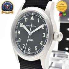 [ MINT in Box ] HAMILTON H693010 Khaki field black Dial Quartz 33mm Men's Watch