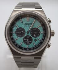 Citizen Eco-Drive Zenshin Chrono Blue Dial Titanium 42.50mm CA 4610-85m