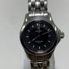 OMEGA Seamaster 120M Quartz Black Dial Ladies Watch Steel Small Wrist Clean