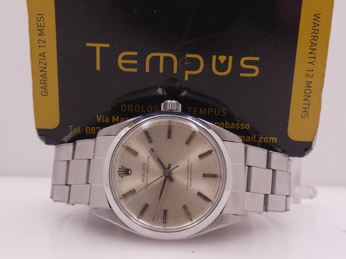 ROLEX OYSTER PERPETUAL 1002 YEAR 1966 AUTOMATIC RIVET BRACELET VINTAGE WATCH