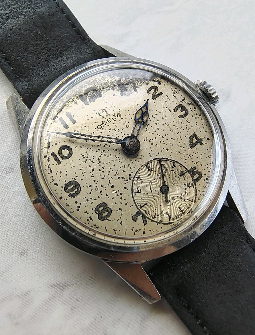 Vintage Omega Military Ref 2531-1 15J  26.5 Mens Watch Keeps Time All Original