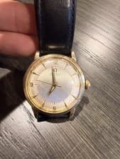 Vintage 14k Gold Filled Omega Bumper Automatic Wristwatch