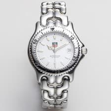 Tag Heuer Professional S/el Men Unisex Quartz Vintage Silver White Date 38 mm