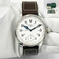 Ball Trainmaster 125TH Anniversary NM3038DLL3JWH 44MM White Steel Box Papers