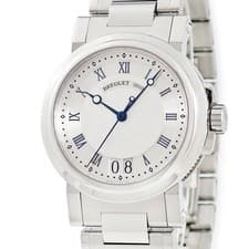 BREGUET Marine II Large Date 5817ST/12/SM0 Guilloche Roman Blue Hand Coin