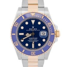 Rolex Submariner Date 41mm Ceramic BLUE Two-Tone 18K Gold Steel 126613 LB BOX