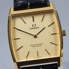 Vintage 1973 OMEGA DE VILLE 151.780 Cal.711 Men's Automatic Watch 30mm 24J Gold