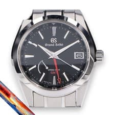 Grand Seiko SBGE211 Spring Drive GMT Automatic Black Dial Stainless Steel