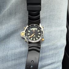 1988 Citizen Aqualand Diver 200m Analog & Digital Quartz Watch 2-Tone