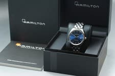 [MINT w/Box] HAMILTON Jazzmaster H324510 Blue Dial 40mm Quartz Men's Watch