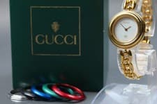 Gucci 1100L Change Bezel 6 Colors Quartz Women's Watch [Near MINT w/Box]