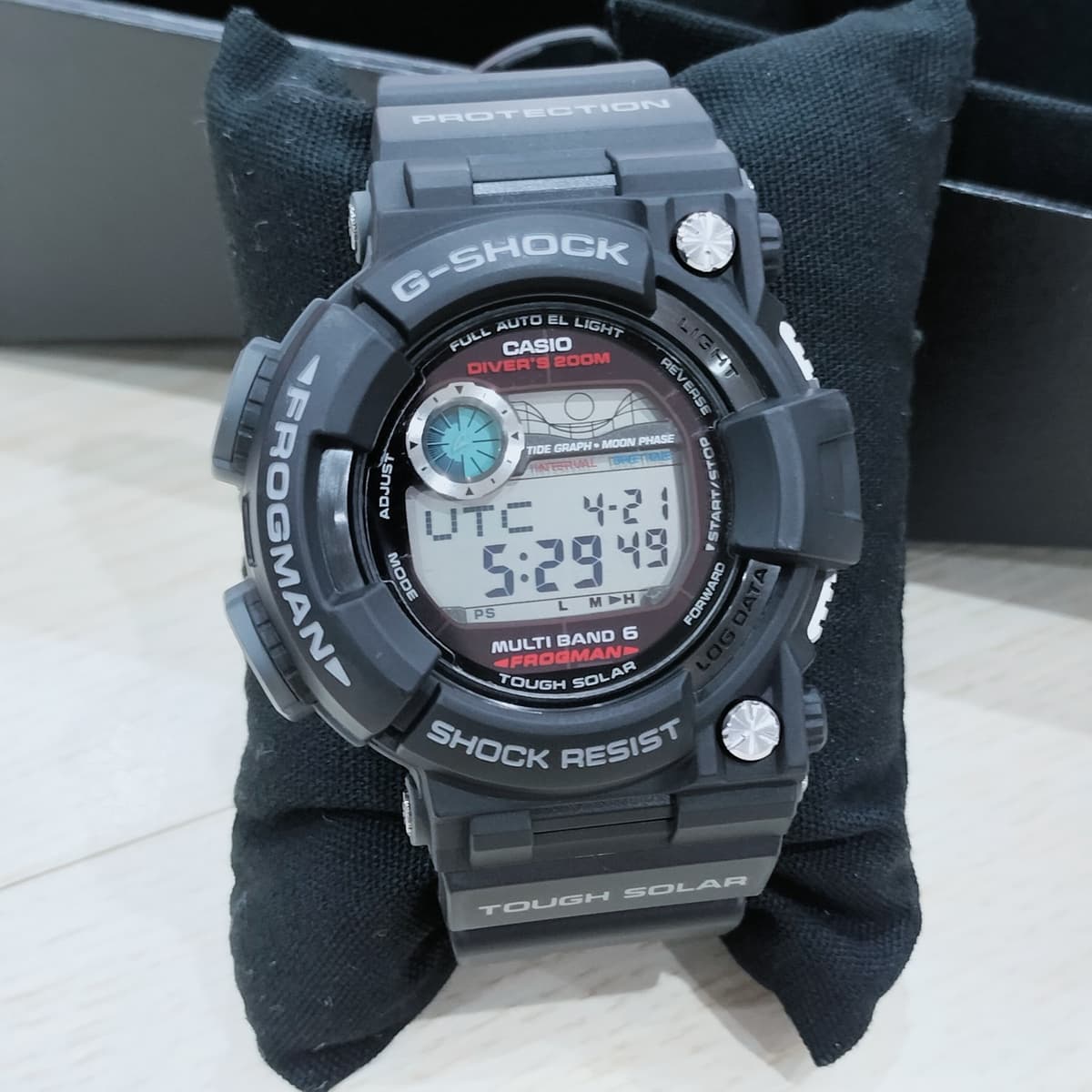 Used CASIO G-SHOCK FROGMAN GWF-1000-1JF Stainless steel 2009 Black Japan