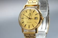 [Near MINT] OMEGA Seamaster Cal.1342 Ref.196.0079 Gold Dial Men's Quartz Watch
