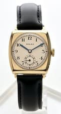 Rolex Ref 2009 9K Solid Gold 1936 WW2 Era Rare Gents Vintage Cushion Watch 28mm