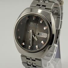 SEIKO 5 Actus 6160-7590 Day/Date men Automatic brown Dial Watch Japan - Rank B