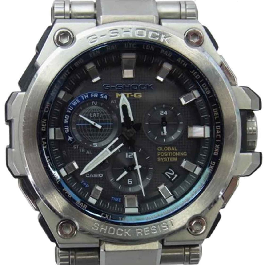 CASIO G-Shock MTG-G1000D-1A2JF Analog Black Dial Silver Tough Solar used