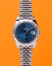 Rolex Datejust 41mm 126334 Blue Roman Dial FLuted Jubilee