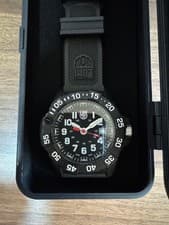 LUMINOX Military Watch 200m Black Dial Rubber Band Men's w/ warranty card Auth
