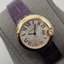 Cartier 4171 Ballon Blanc 30mm 18K Rose Gold Diamond Ladies Watch WGBL0005