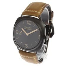PANERAI RADIO MIR PAM00504 47mm Composite Hand-Wind Brown Dial Leather #C238