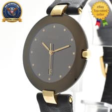 Vintage [ Exc+5 ] RADO Coupole 129.3575.4N Black Dial 33mm 7J Quartz Men's Watch