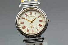 Vintage [Near MINT] Burberrys 2830-266790Y Gold Roman CITIZEN Mens Watch JAPAN