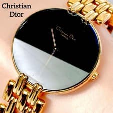 christian dior bagheera Black Moon Gold 26.3mm w/Box Beauty Ladies WATCH Auth