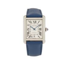 Cartier Tank Solo XL 3800, 31 X 41MM, Blue Leather Strap, Men’s Watch W/Box