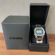 G-SHOCK GMW B5000 Bluetooth Digital Wristwatch Stainless Steel Silver Blue