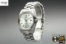 [N MINT] Bulova Super Seville Day Date 4410101 Silver Auto Men's Watch JAPAN