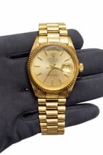 Rolex Day-Date 1803 18K Gold President Pie Pan Dial Vintage 1970s 117g Ref 1803